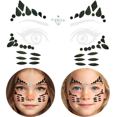 NAKLEJKI SAMOPRZYLEPNE NA TWARZ KOT 