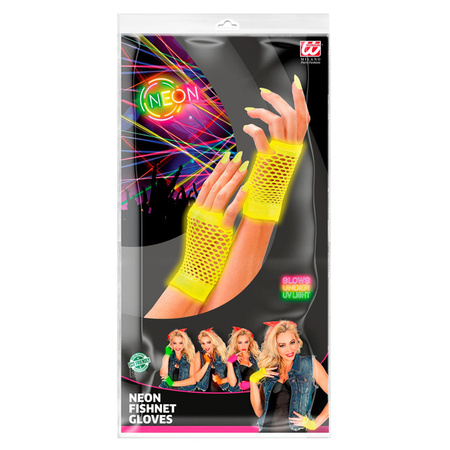 RĘKAWICZKI KRÓTKIE Z SIATKI ŻÓŁTE