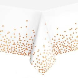 OBRUS W KONFETTI RÓŻOWE ZŁOTO