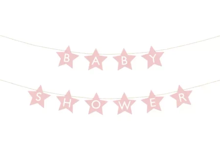 BANER BABY SHOWER JASNORÓŻOWY 290 CM