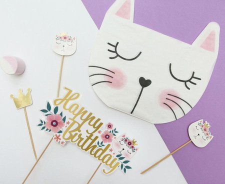 SERWETKI PAPIEROWE KOTEK 33 X 33 CM 12 SZT