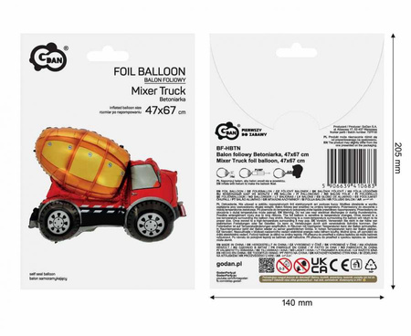 BALON FOLIOWY BETONIARKA 47 X 67 CM