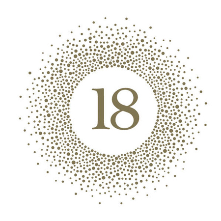 SERWETKI PAPIEROWE 18 URODZINY 33X33 CM