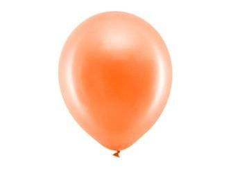 BALONY RAINBOW 30CM POMARAŃCZOWE METALIZOWANE 10 SZT.