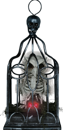 SOWA SZKIELET W KLATCE HALLOWEEN