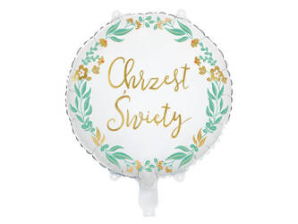 BALON FOLIOWY CHRZEST ŚWIĘTY 45 CM