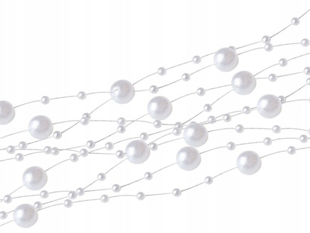 GIRLANDA PERŁOWA BIAŁA