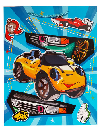 TORBA PREZENTOWA AUTKO NIEBIESKA 31 X 40 X 12 cm