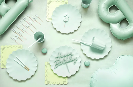 TOPPER AKRYLOWY NA TORT HAPPY BIRTHDAY ZIELEŃ 16.5 CM