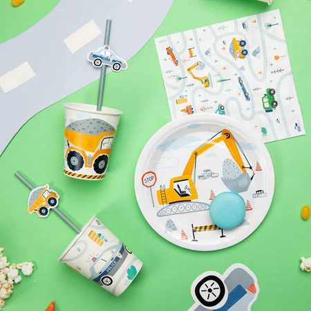 SŁOMKI PAPIEROWE AUTA 6 SZT.