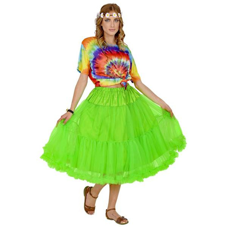 SPÓDNICA NEONOWA ZIELEŃ Z TIULU 65 CM