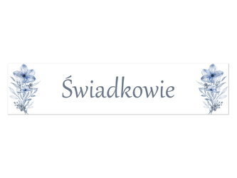 TABLICA REJESTRACYJNA ŚWIADKOWIE NIEBIESKIE KWIATY 2 SZT