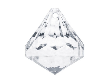 Zawieszki Diamenty, bezbarwny, 31 x 37mm (1 karton / 30 op.) (1 op. / 5 szt.)