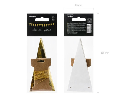 GIRLANDA ZŁOTE FLAGIETKI