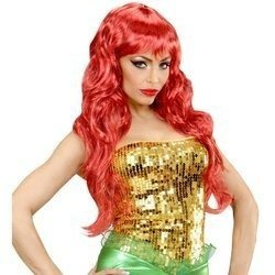 PERUKA DAMSKA SYRENKA CZERWONA