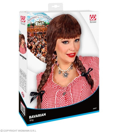 PERUKA BRĄZOWA BAWARKA