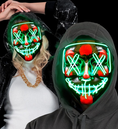 MASKA LED ŚWIECĄCA ZIELONA