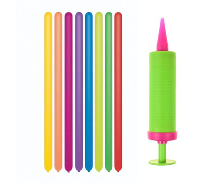 BALONY DO MODELOWANIA 10 SZT + POMPKA