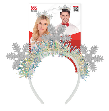 OPASKA Z BROKATOWYMI PŁATKAMI ŚNIEGU