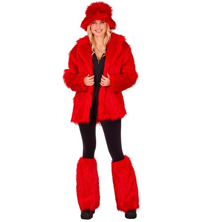 OCIEPLACZE NA NOGI CZERWONE FUTRZASTE