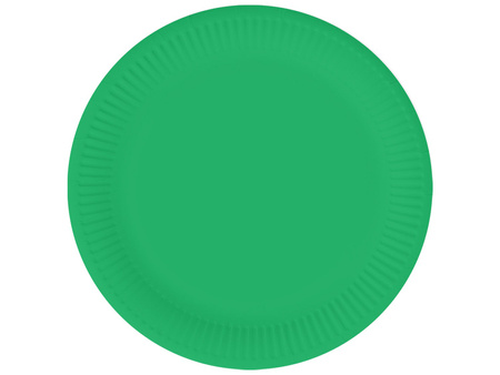 TALERZYKI PAPIEROWE ZIELONE 18 CM 6 SZT.