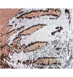 BIEŻNIK CEKINOWY RÓŻOWO-SREBRNY 35X125 CM