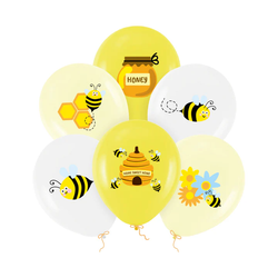 BALONY LATEKSOWE PSZCZOŁY 6 SZTUK 30 CM