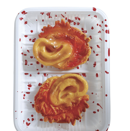 DEKORACJA TACA HALLOWEEN Z USZAMI 18X13 CM