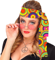 OPASKA KOLOROWE KOŁA DISCO LATA 70