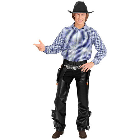 KOSZULA BAWARSKA MĘSKA NIEBIESKA W KRATKĘ 