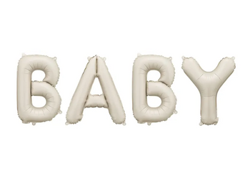 BALON FOLIOWY BABY 140 X 43 CM BEŻ