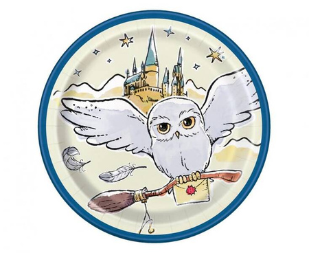 TALERZYKI PAPIEROWE HARRY POTTER 18 CM , 8 SZT.