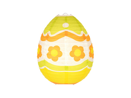 LAMPION PAPIEROWY PISANKA JAJKO ŻÓŁTY 25CM 1 SZT. WIELKANOC