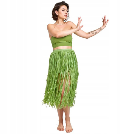 SPÓDNICA HAWAJSKA ZIELONA RAFIA