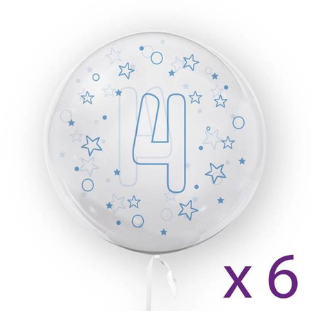 ZESTAW 6 SZT. – "CYFRA 4 GWIAZDKI" NIEBIESKI