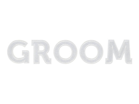 NASZYWKA PRASOWANKA GROOM BIAŁA 30x6cm
