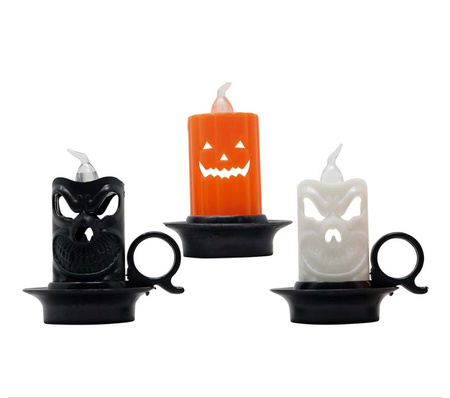 ASSORTED CANDLES WITH LIGHT 7X8 CM