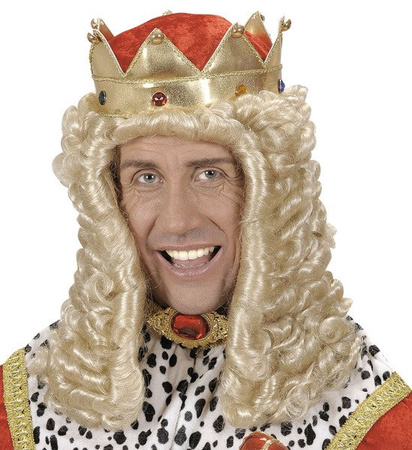 PERUKA PERUKI BLOND KRÓL LORD LOCZKI WYSTYLIZOWANE