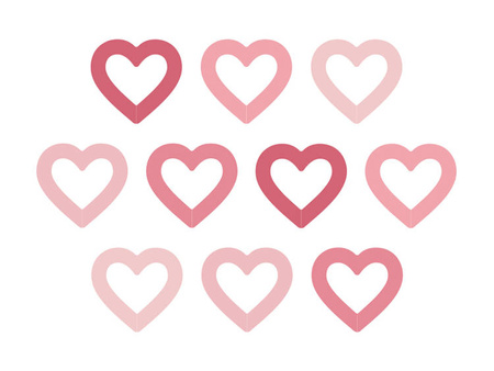 ZNACZNIKI NA KIELISZKI W KSZTAŁCIE SERC 10 SZT