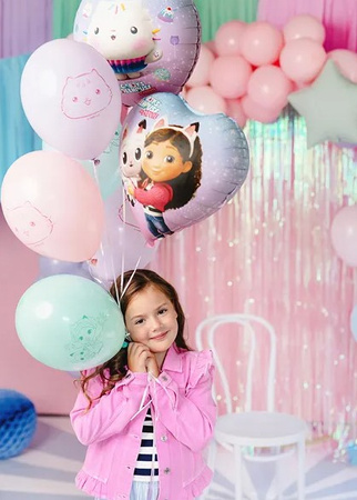 BALONY LATEKSOWE KOCI DOMEK GABI 27 CM 6 SZT 