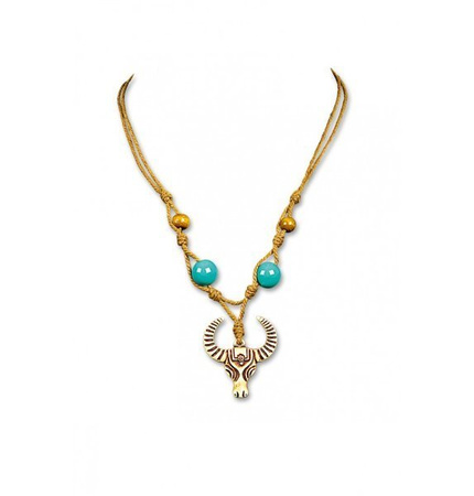 NASZYJNIK INDIAŃSKI GŁOWA BYKA