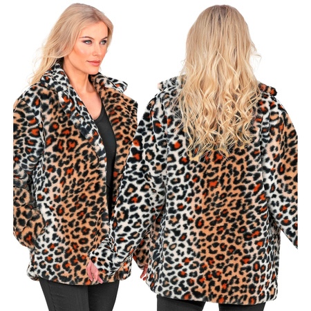 KURTKA PLUSZOWA LEOPARD UNISEX 