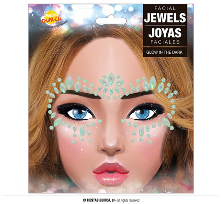 NAKLEJKI KRYSZTAŁKI 3D NA TWARZ ŚWIECĄCE