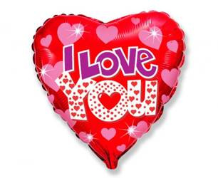 BALON FOLIOWY SERCE I LOVE YOU 46CM