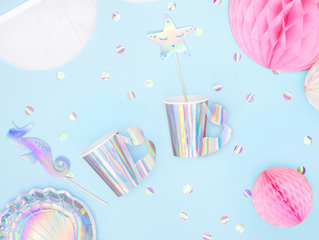 Kubeczki Syrenka, opalizujący, 220ml (1 op. / 6 szt.)