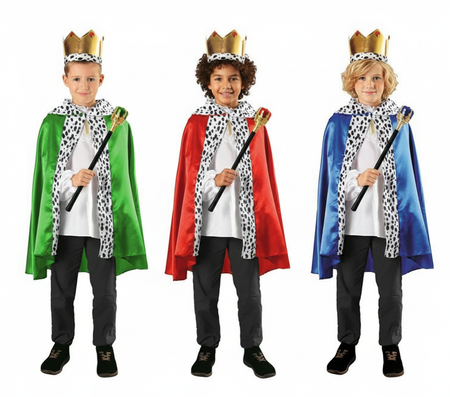 ZESTAW 3 KRÓLI: CZERWONY,  ZIELONY, NIEBIESKI Z BERŁEM 