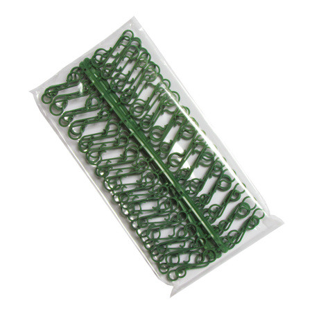 HACZYKI PLASTIKOWE DO BOMBEK 30 SZT ZIELONE ŚWIĘTA