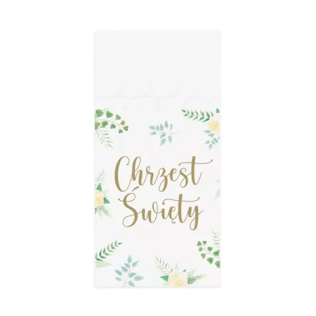SERWETKI KIESZONKI NA SZTUĆCE CHRZEST ŚWIĘTY
