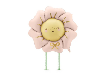 BALON FOLIOWY RUMIANY RÓŻOWY KWIATEK 104 CM