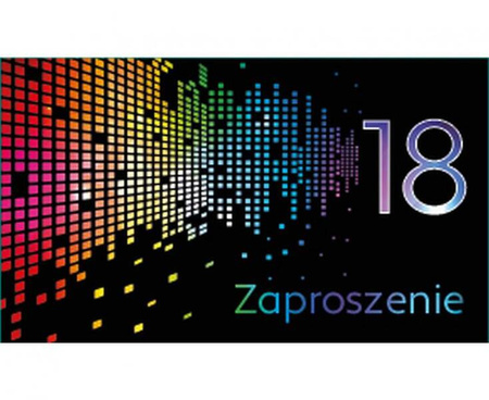 Zaproszenie Z 160x95 Urodziny 18-stka nr 56478 Grafika - Chłopak, Dziewczyna, 10 szt.